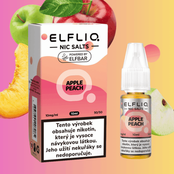 Elfliq Salt Apple Peach - Jablko s broskví 10ml