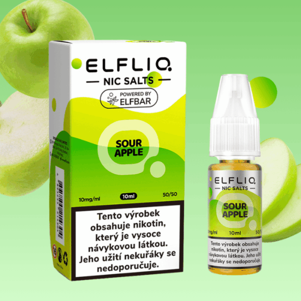 Elfliq Salt Sour Apple - Nakyslé jablko 10ml