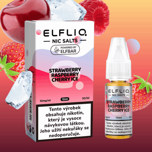 Elfliq Salt Strawberry Raspberry Cherry Ice