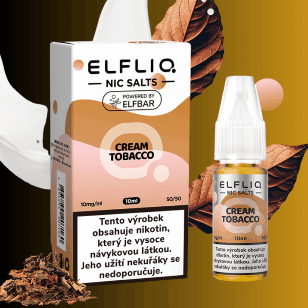 Elfliq Salt Cream Tobacco - Tabák s krémem 10ml