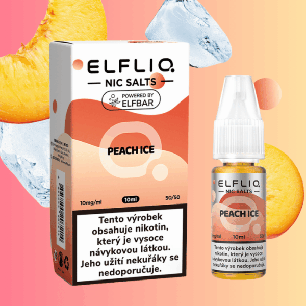 Elfliq Salt Peach Ice - Ledový broskvový džus 10ml