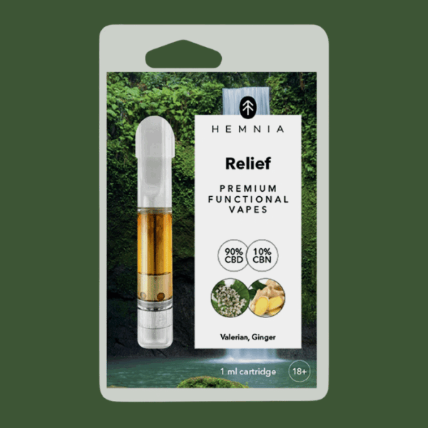 Hemnia Relief Cartridge 90 % CBD, 10 % CBN