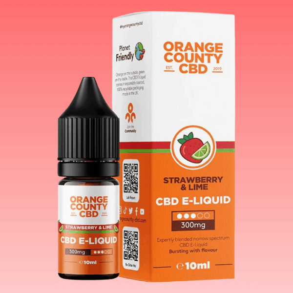 Orange County CBD E-Liquid Strawberry and Lime 300 mg