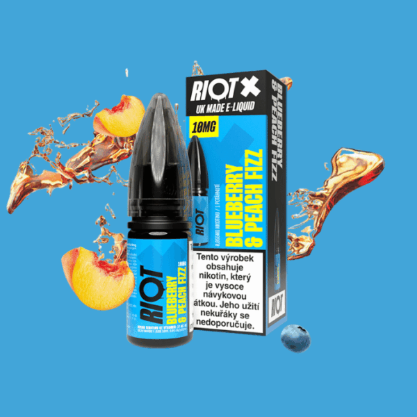 RIOT X Salt Blueberry & Peach Fizz (Borůvka a broskvová limonáda)