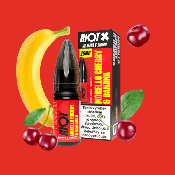 RIOT X Salt Morello Cherry & Banana - Kyselá višeň a banán