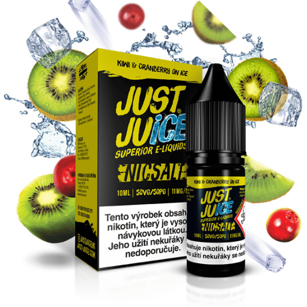 Just Juice Salt Kiwi & Cranberry On Ice - Ledové kiwi & brusinka 10ml